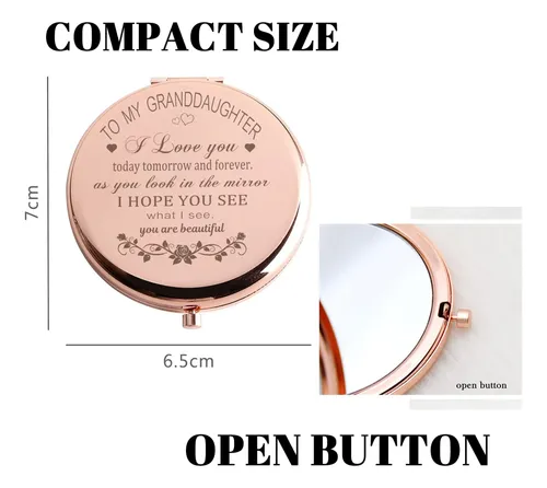 Espejo Compacto Gaolziuy Para Nieta Con Luz Y Aumento