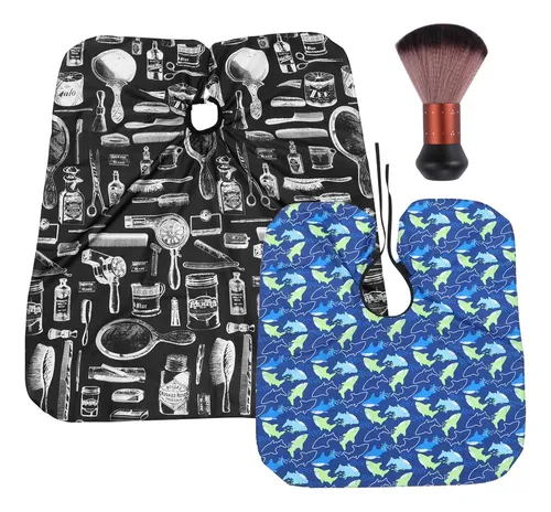 Capa De Barbero Con Forma De Brocha Para Corte De Cabello
