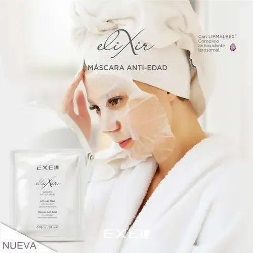 Mascarilla Facial Antiedad Elixir Con Resveratrol Exel
