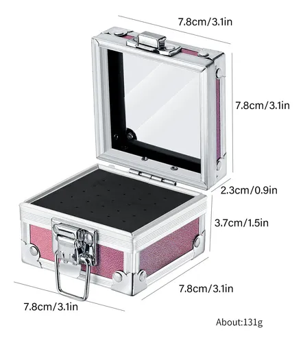 Nail Art Container Protective Organizer For Manicure Black