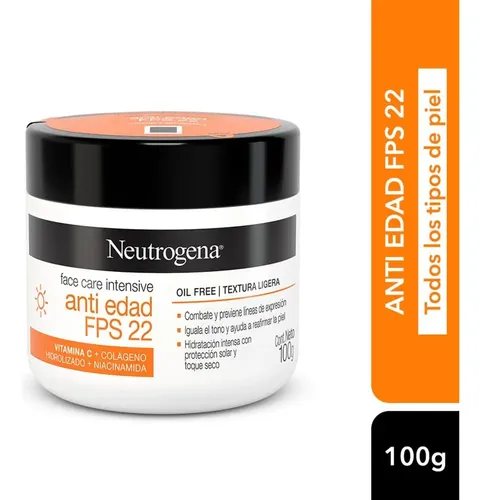 Crema Neutrogena Face Care Intensive Antiedad Fps 22