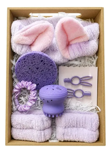 Caja Skincare Limpieza Facial Vincha Orejas Box Regalo