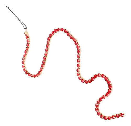 Pinza De Cabellero Con De De Imitación Cadena Larga Rojo