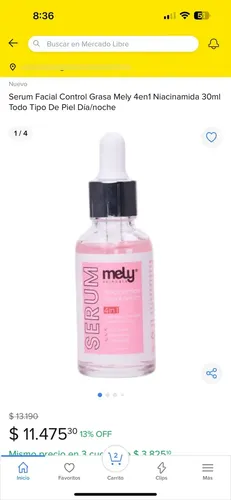 Serum Facial Niacinamida 4 En 1 Mely Vegano