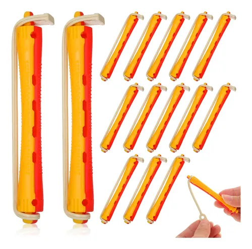 Set De 24 Rulos De Perm Para Cabello Con Banda De Goma En Ca