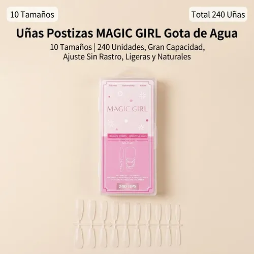 Tips Soft Gel Coffin Mate Full Cover 240 Unidades