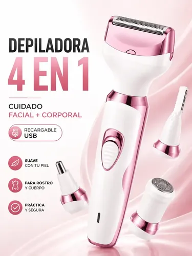 Afeitadora Electrica Femenina Depiladora Para Cuerpo Y Cara