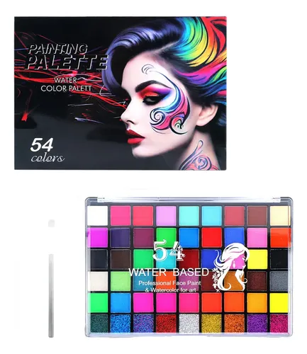 Kit De Maquillaje Facial Lavable No Tóxico De 54 Colores Com