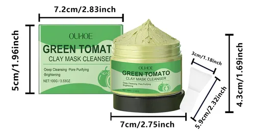 Mascarilla Limpiadora De Arcilla Ouhoe Green Tomato