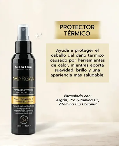 Kit Capilar NH Argán de Nissi Hair con Pro-Vitamina B5 y Vitamina E para Cabello Dañado