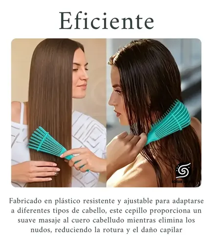 Cepillos Flexibles Desenredante De Cabello Anti Frizz Mely Color