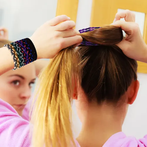 10 Cintas Trenzadas Para El Cabello, Cuerdas Elásticas Para