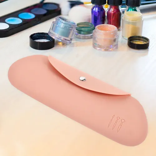 Bolso De Maquillaje Anticaída Con Soporte Facial De Silicona