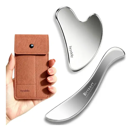 Herramienta Gua Sha Facial Metal Para Masaje Y Reafirmar