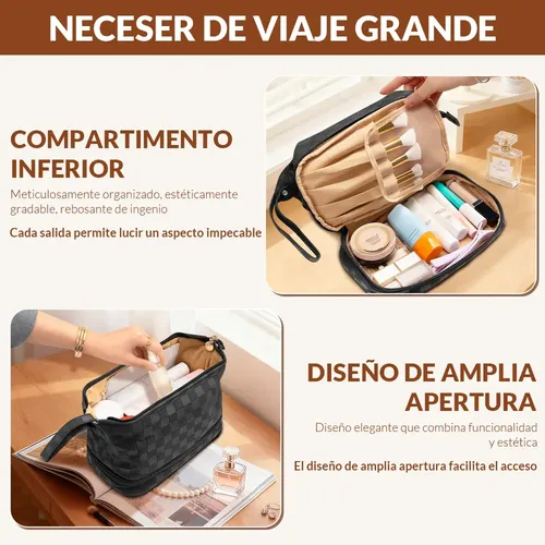 2026ka Bolsa De Maquiagem Grande Necessaire De Viagem 2026