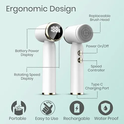 Cepillo Facial Eléctrico Doméstico Ventilador Vibratorio De  Verde Claro
