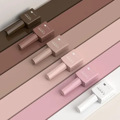 Kit Gel Uñas Canni Nude Neutral 6 Colores 9ml