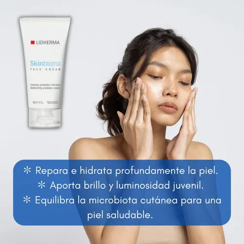 Crema Lidherma Skinbioma Facial Hidratante Antiarrugas