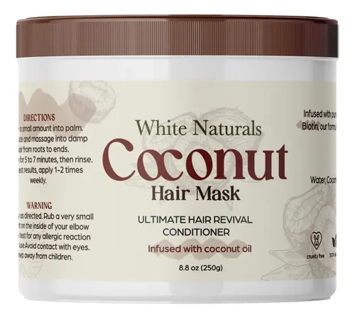 Mascarilla Capilar White Naturals Organic Coco Para El Creci