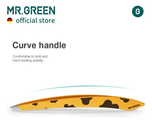 Pinzas Mr.green Curve Handle De Acero Inoxidable Amarillo