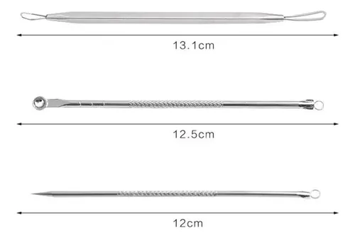 Juego De 3 Agujas Con Forma De Comedón Silver Remover Ii Bla