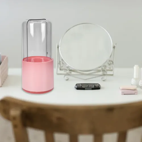 Estuche For Brochas De Maquillaje, Con Tapa Y Grande