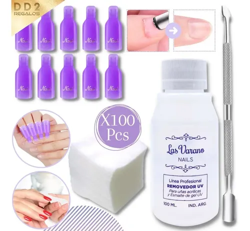 Kit Removedor Uv Broches Wipes Repujador Semipermanente