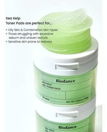 Biodance Sea Kelp Gel Toner Pads Piel Sensible Y Acneica