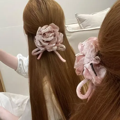 C Moño Alta Gama Rosebowflower Scrunchie, Accesorio For El .