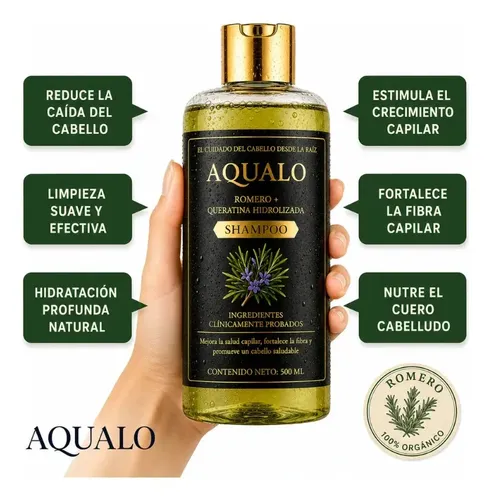 Shampoo Aqualo Pack 6 Meses Crecimiento Y Menos Caída
