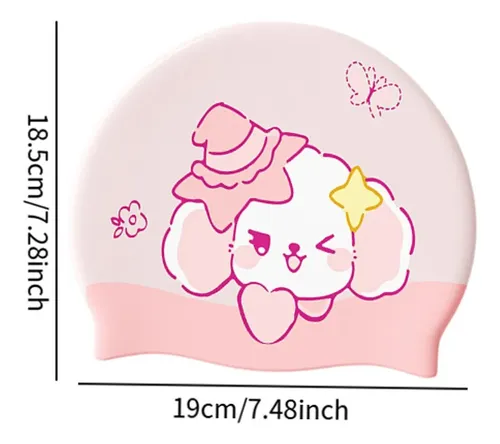 Gorro De Baño Para Niños, Gorro De Ducha Ligero Para Rosa