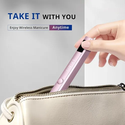 Lámpara Uv Recargable Rosa Para Uñas Gel Portátil