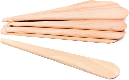 Espátula Madera Keila Para Cera Depilatoria Pack 12 Unidades 25cm