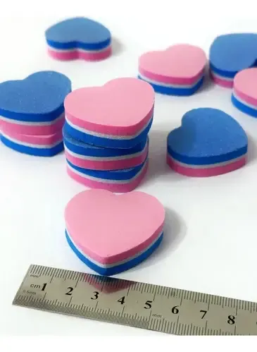 Limas Sponge Bufer Corazon Para Press On X 30