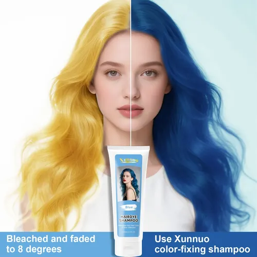 Tinte Shampoo Azul Para Fijar Y Proteger, Efecto Duradero