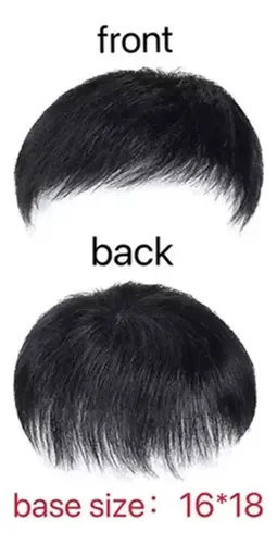 Wssimulación De Peluca Negra Cabello Corto Para Hombreszz