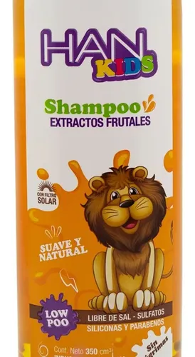 Han Kids Shampoo Infantil Niños Baja Espuma Low Poo X 350 Ml