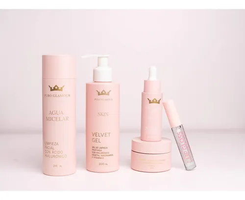 Kit Skincare Puro Glamour Rutina Facial Completa 5 Productos