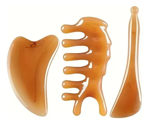 Juego De Herramientas De Masaje Gua Sha De 3 Piezas, Tratami