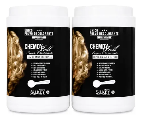 Combo X2 Polvo Decolorante Premium Silkey Chemdy Bell 600g