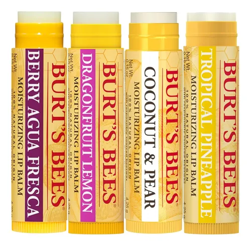 Balsamo Labial Burts Bees Pack X4 Tropical Retreat Original