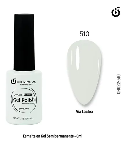 Esmalte Semipermanente Vía Láctea Cherimoya 8ml Uv/Led Uso Profesional #510