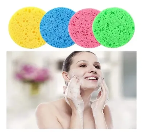 Esponja Cisnes Exfoliante Limpieza Facial X2 Unidad Premium