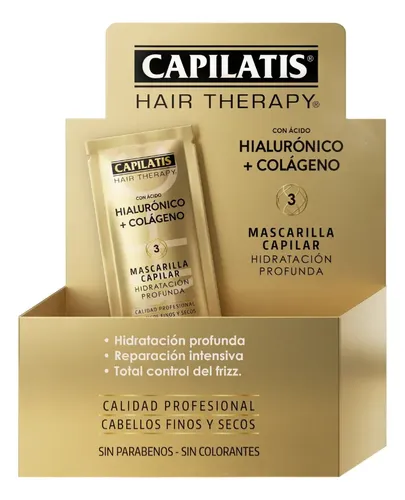 Capilatis Mascara Capilar Ac Hialuronico + Colágeno 24un 15g