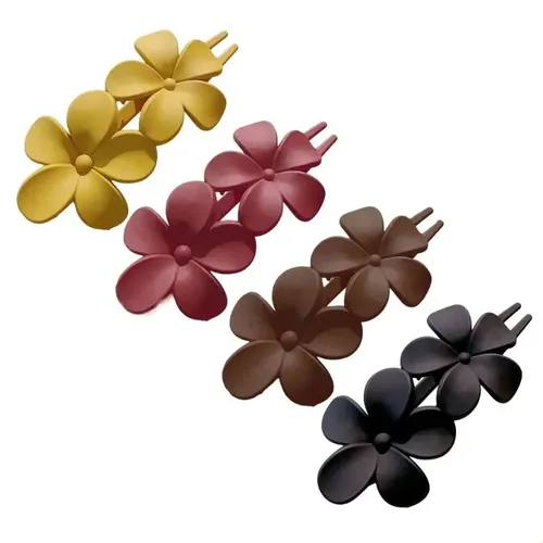 Pinza Para El Pelo Con Estampado Floral Mate, Con Agarre Fue