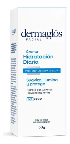 Crema Facial Hidratante Día Dermaglós Equilibrada Seca 50g Normal A Seca Día