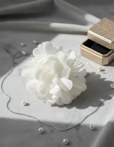 Broche De Pelo Flor Crisantemo Blanco X 12 Unidades
