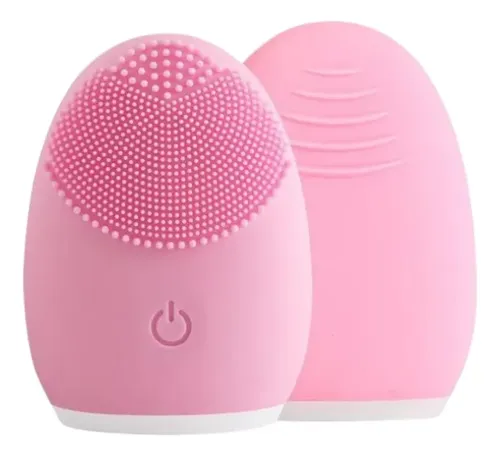 Mini Masajeador Facial Eléctrico De Silicona Rosa
