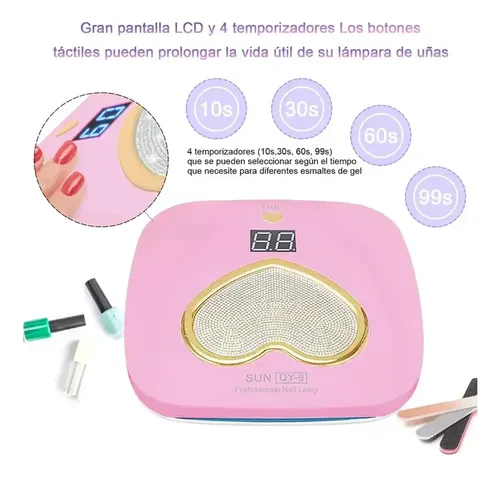 Lámpara Uv Led Cabina Uñas Semi Qy-9 City Girl 268w