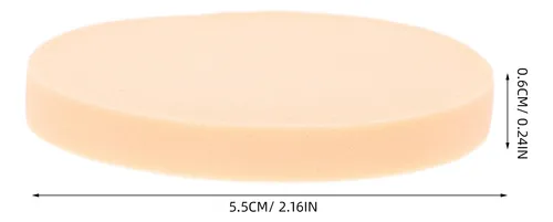 24pcs Khaki Makeup Sponge Set Round Powder Puff Latex Cotton